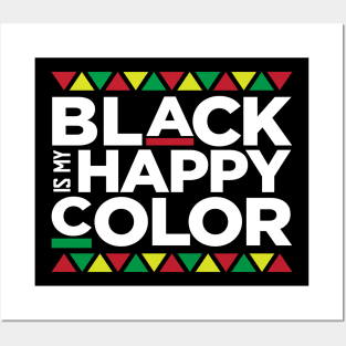 Black Is My Happy Color, African American, Black Lives Matter, Black Pride Posters and Art